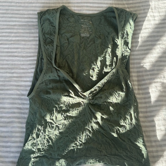 Free People Green Textured Tank Top - Picture 4 of 5